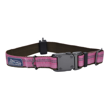 Coastal K9 Explorer Collar КОСТАЛ К9 ЭКСПЛОРЕР светоотражающий ошейник для собак, 2.5х30-46см, цвет розовый