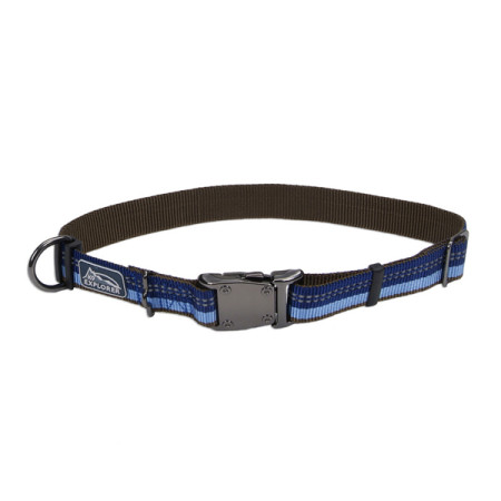 Coastal K9 Explorer Collar КОСТАЛ К9 ЭКСПЛОРЕР светоотражающий ошейник для собак, 2.5х30-46см, цвет сапфировый