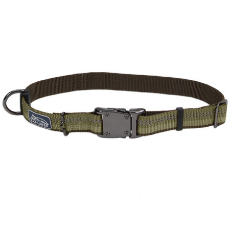 Coastal K9 Explorer Collar КОСТАЛ К9 ЭКСПЛОРЕР светоотражающий ошейник для собак, 2.5х46-66см, цвет папоротник