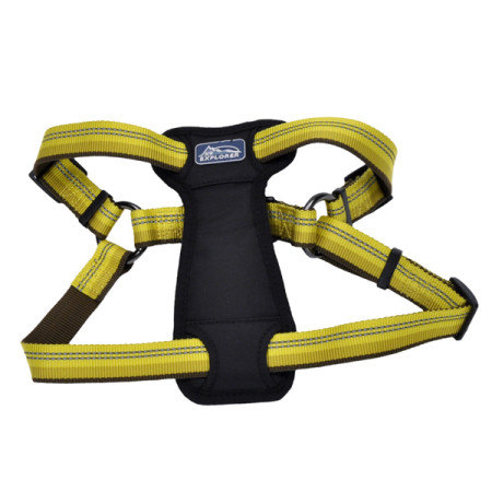 Coastal K9 Explorer Harness КОСТАЛ К9 ЭКСПЛОРЕР светоотражающая шлея с нагрудником для собак 11.3-22.6кг, цвет золотарник