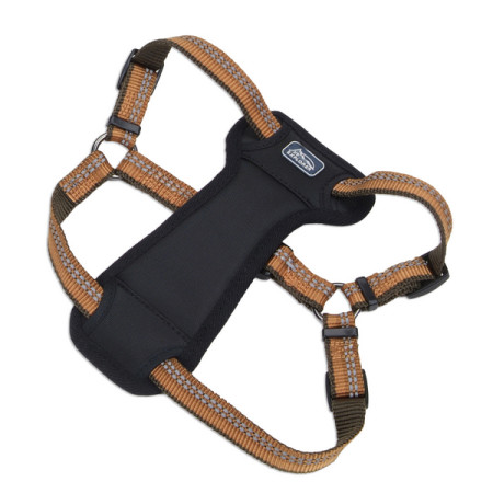 Coastal K9 Explorer Harness КОСТАЛ К9 ЭКСПЛОРЕР светоотражающая шлея с нагрудником для собак 20.4-45.3кг, цвет пламя