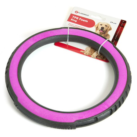 Flamingo Foam Livia Ring ФЛАМІНГО КІЛЬЦЕ іграшка для собак з ароматом малини, L Flamingo Foam Livia Ring ФЛАМІНГО КІЛЬЦЕ іграшка для собак з ароматом малини, L