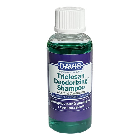 Davis Triclosan Deodorizing Shampoo ДЭВИС ТРИКЛОЗАН дезодорирующий шампунь с триклозаном для собак, котов, концентрат, 0.05 л