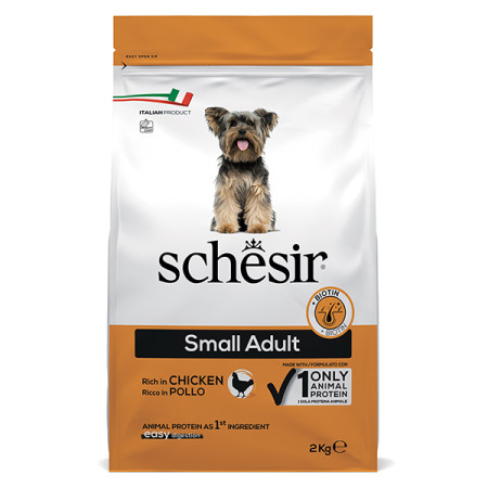 Schesir Dog Small Adult Chicken ШЕЗІР ДОРОСЛИЙ МАЛИХ КУРКА сухий монопротеїновий корм для собак малих порід, 2 кг