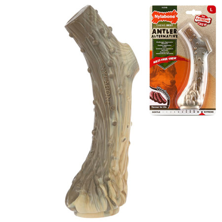Nylabone Extreme Chew Antler НІЛАБОН РІГ ОЛЕНЯ жувальна іграшка для собак, смак оленини, L Nylabone Extreme Chew Antler НІЛАБОН РІГ ОЛЕНЯ жувальна іграшка для собак, смак оленини, L