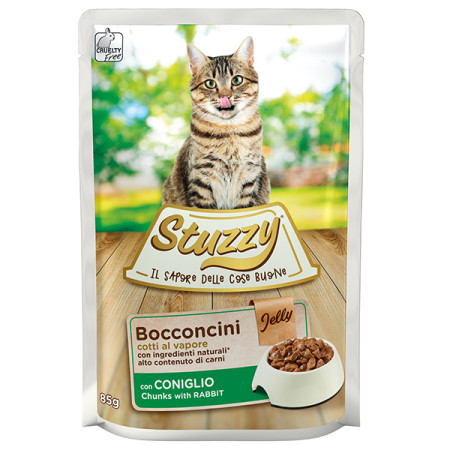 Stuzzy Cat Rabbit ШТУЗІ КРОЛИК в желе консерви для котів, вологий корм, пауч 85г Stuzzy Cat Rabbit ШТУЗІ КРОЛИК в желе консерви для котів, вологий корм, пауч 85г