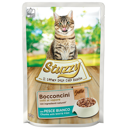 Stuzzy Cat White Fish ШТУЗІ БІЛА РИБА в желе консерви для котів, вологий корм, пауч 85г Stuzzy Cat White Fish ШТУЗІ БІЛА РИБА в желе консерви для котів, вологий корм, пауч 85г