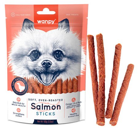Wanpy Salmon Sticks ВАНПІ ПАЛИЧКИ З ЛОСОСЕМ лакомство для собак Wanpy Salmon Sticks ВАНПІ ПАЛИЧКИ З ЛОСОСЕМ лакомство для собак