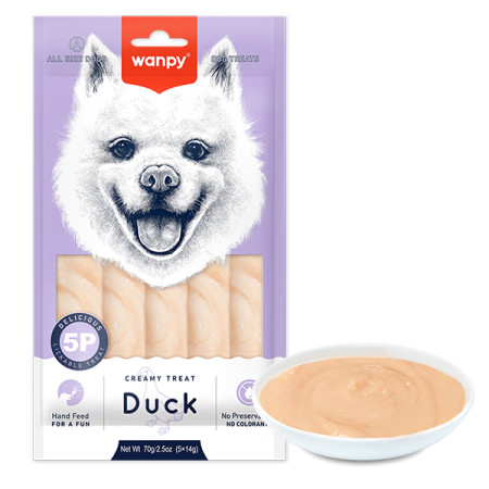 Wanpy Creamy Lickable Treat Duck ВАНПІ КАЧКА рідкі ласощі для собак Wanpy Creamy Lickable Treat Duck ВАНПІ КАЧКА рідкі ласощі для собак