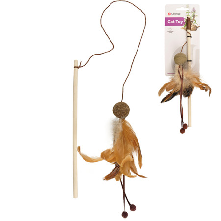 Flamingo Penken Dangler with Catnip Ball ФЛАМІНГО М’ЯЧ ІЗ ПІР’ЯМ вудка дражнилка з котячою м’ятою іграшка для котів Flamingo Penken Dangler with Catnip Ball ФЛАМІНГО М’ЯЧ ІЗ ПІР’ЯМ вудка дражнилка з котячою м’ятою іграшка для котів