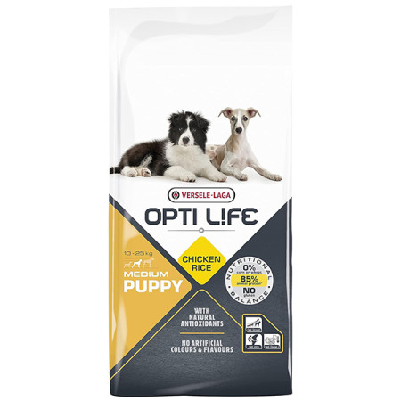 Opti Life Puppy Medium ОПТІ ЛАЙФ ЦУЦЕНЯ СЕРЕДНІХ сухий суперпреміум корм для цуценят середніх порід, 12.5 кг