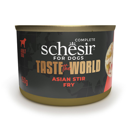 Schesir Taste the World Asian Stir Fry ШЕЗІР КУРКА ПО-АЗІЙСЬКИ в бульйоні натуральні консерви для собак, вологий корм, банка 150г Schesir Taste the World Asian Stir Fry ШЕЗІР КУРКА ПО-АЗІЙСЬКИ в бульйоні натуральні консерви для собак, вологий корм, банка 150г