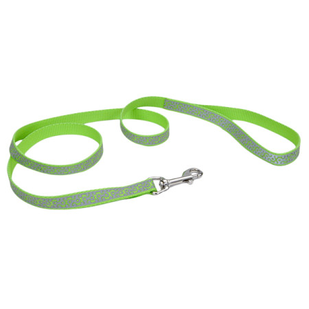 Coastal Lazer Brite Reflective Leash КОСТАЛ ЛАЗЕР БРАЙТ світловідбивний повідець для собак, 1.6смХ1.2м, колір лайм