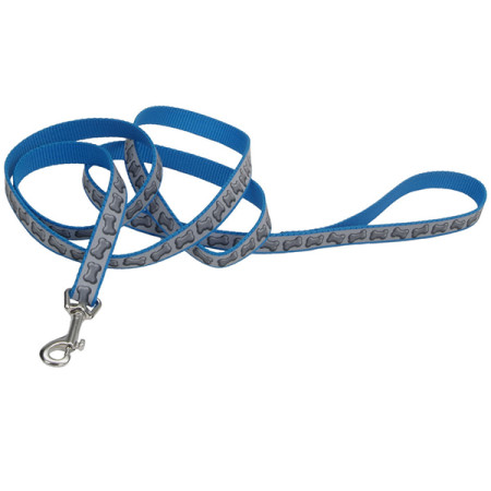 Coastal Lazer Brite Reflective Leash КОСТАЛ ЛАЗЕР БРАЙТ светоотражающий поводок для собак, 2.5смХ1.8м, цвет бирюзовый