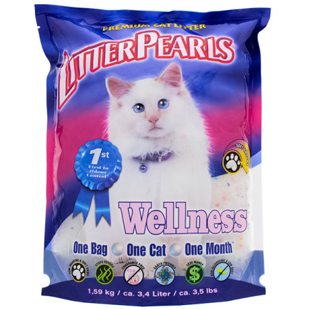 Litter Pearls Wellness ЛИТТЕР ПЕРЛС ВЕЛЛНЕС кварцевый силикагелевый наполнитель для туалетов котов