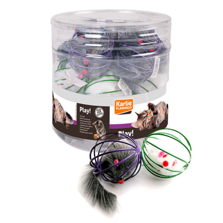 Flamingo Wire Ball With Mouse ФЛАМІНГО МИША В МЕТАЛЕВІЙ КУЛІ іграшка для котів Flamingo Wire Ball With Mouse ФЛАМІНГО МИША В МЕТАЛЕВІЙ КУЛІ іграшка для котів