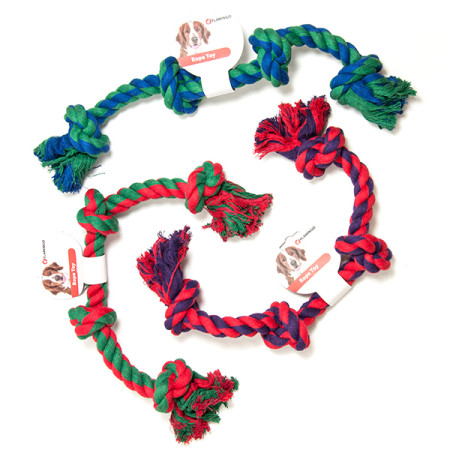 Flamingo Cotton Bone 4 Knots ФЛАМІНГО МОТУЗЯНА КІСТКА 4 вузли іграшка для собак Flamingo Cotton Bone 4 Knots ФЛАМІНГО МОТУЗЯНА КІСТКА 4 вузли іграшка для собак