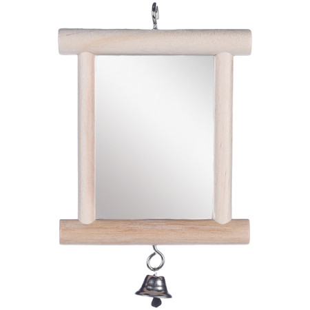 Flamingo Wooden Mirror ФЛАМІНГО ДЗЕРКАЛО у дерев’яній рамі з дзвіночком, іграшка для птахів Flamingo Wooden Mirror ФЛАМІНГО ДЗЕРКАЛО у дерев’яній рамі з дзвіночком, іграшка для птахів