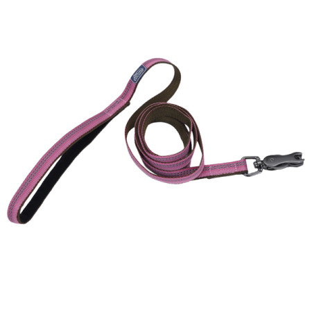 Coastal K9 Explorer Leash КОСТАЛ К9 ЭКСПЛОРЕР светоотражающий поводок для собак, 1.6смХ1.8м, цвет розовый