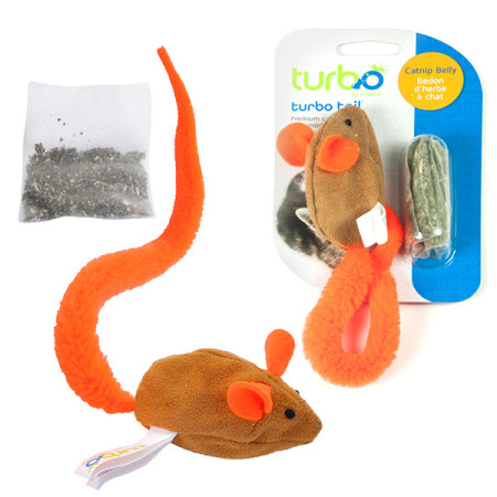 Coastal Turbo Tail Crinkle Mouse КОСТАЛ ТУРБО МЫШКА игрушка с кошачьей мятой для котов