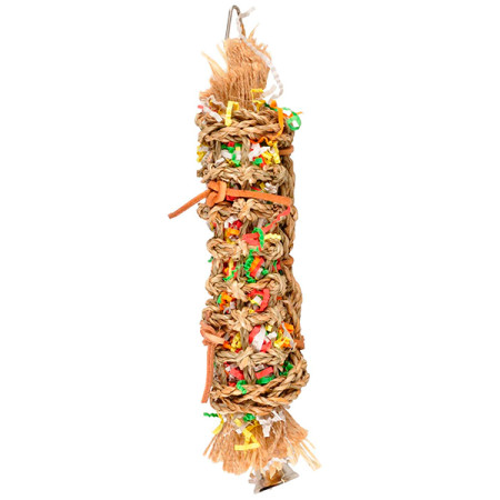 Flamingo Papyr Parakeet Toy Tube ФЛАМІНГО ТУБУС іграшка з дзвіночком для папуг, 7х6,5х34 см Flamingo Papyr Parakeet Toy Tube ФЛАМІНГО ТУБУС іграшка з дзвіночком для папуг, 7х6,5х34 см