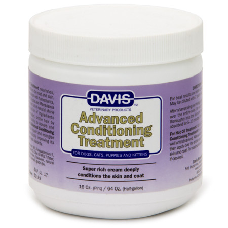 Davis Advanced Conditioning Treatment ДЭВИС ГЛУБОКИЙ УХОД кондиционер для собак, котов, с маслом макадамии, жожоба, оливковым, 0.454 л