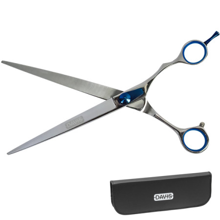Davis Extreme Edge BLUE Straight ДЭВИС ЭКСТРИМ ЭДЖ прямые ножницы для стрижки собак, 21,6 см