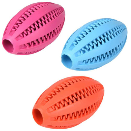 Flamingo Dental Rugby Ball ФЛАМІНГО ДЕНТАЛ РЕГБІ м’яч гумовий іграшка для собак Flamingo Dental Rugby Ball ФЛАМІНГО ДЕНТАЛ РЕГБІ м’яч гумовий іграшка для собак