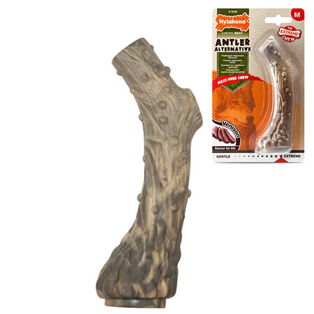 Nylabone Extreme Chew Antler НІЛАБОН РІГ ОЛЕНЯ жувальна іграшка для собак, смак оленини, M Nylabone Extreme Chew Antler НІЛАБОН РІГ ОЛЕНЯ жувальна іграшка для собак, смак оленини, M