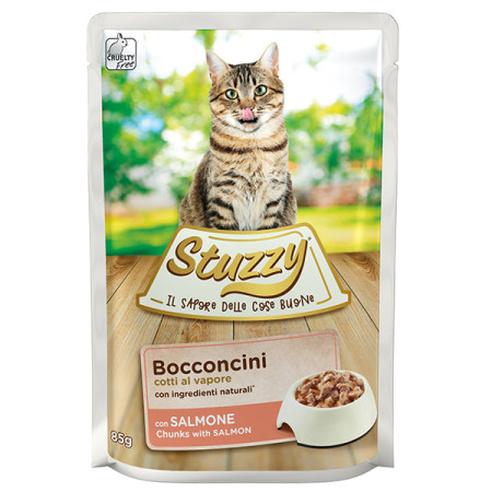 Stuzzy Cat Salmon ШТУЗІ ЛОСОСЬ в соусі консерви для котів, вологий корм, пауч 85г Stuzzy Cat Salmon ШТУЗІ ЛОСОСЬ в соусі консерви для котів, вологий корм, пауч 85г