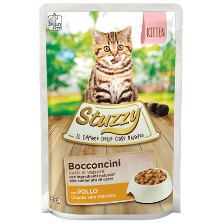 Stuzzy Chicken for Kitten ШТУЗІ ДЛЯ КОШЕНЯТ вологий корм з куркою в соусі для кошенят, консерви для котів, пауч 85г Stuzzy Chicken for Kitten ШТУЗІ ДЛЯ КОШЕНЯТ вологий корм з куркою в соусі для кошенят, консерви для котів, пауч 85г