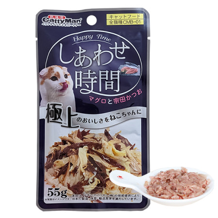 CattyMan Tuna Chicken Bonito КЭТТИМЕН ТУНЕЦ КУРИЦА И МАКРЕЛЬ в желе влажный корм, консервы для котов, пауч 55г CattyMan Tuna Chicken Bonito КЭТТИМЕН ТУНЕЦ КУРИЦА И МАКРЕЛЬ в желе влажный корм, консервы для котов, пауч 55г