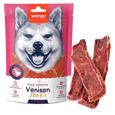 Wanpy Venison Jerky ВАНПІ В’ЯЛЕНА ОЛЕНИНА З КАЧКОЮ СЛАЙСИ лакомство для собак Wanpy Venison Jerky ВАНПІ В’ЯЛЕНА ОЛЕНИНА З КАЧКОЮ СЛАЙСИ лакомство для собак