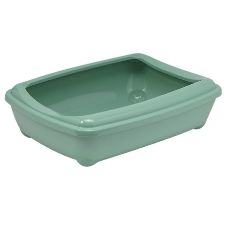 Moderna Arist-O-Tray Large МОДЕРНА АРИСТ-О-ТРЭЙ ЛАДЖ туалет с бортиком лоток для котов, 50х38х14см, цвет светло зеленый