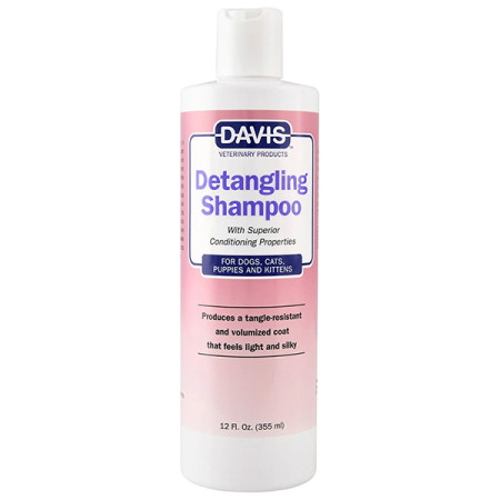 Davis Detangling Shampoo ДЭВИС ЛЕГКОЕ РАСЧЕСЫВАНИЕ шампунь-кондиционер от колтунов для собак, котов, концентрат, 0.355 л