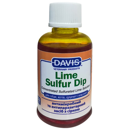 Davis Lime Sulfur Dip ДЭВИС ЛАЙМ СУЛЬФУР антимикробное и антипаразитарное средство для собак и котов, концентрат, 0.05 л