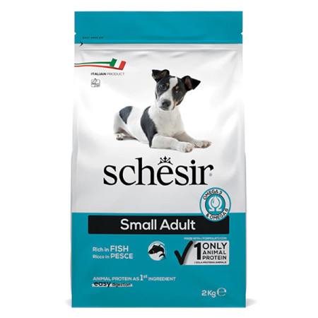 Schesir Dog Small Adult Fish ШЕЗІР ДОРОСЛИЙ МАЛИХ РИБА сухий монопротеїновий корм для собак малих порід, 2 кг