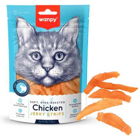 Wanpy Soft Chicken Jerky Strips ВАНПІ ФІЛЕ КУРКИ В’ЯЛЕНЕ СМУЖКИ ласощі для котів Wanpy Soft Chicken Jerky Strips ВАНПІ ФІЛЕ КУРКИ В’ЯЛЕНЕ СМУЖКИ ласощі для котів
