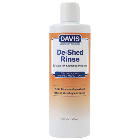 Davis De-Shed Rinse ДЭВИС ОБЛЕГЧЕНИЕ ЛИНЬКИ ополаскиватель для собак и котов, концентрат, 0.355 л