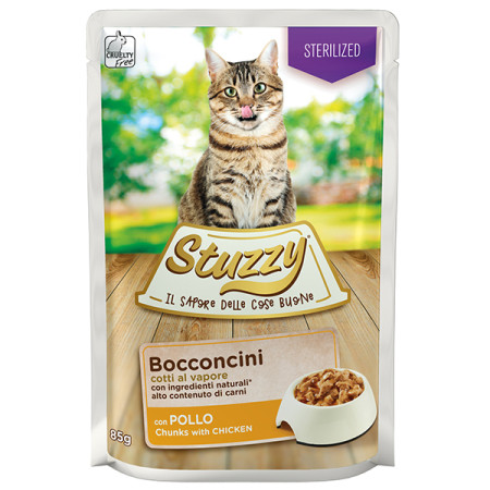 Stuzzy Cat Sterilized Chicken ШТУЗІ СТЕРІЛАЙЗИД КУРКА в соусі консерви для стерилізованих котів, вологий корм, пауч 85г Stuzzy Cat Sterilized Chicken ШТУЗІ СТЕРІЛАЙЗИД КУРКА в соусі консерви для стерилізованих котів, вологий корм, пауч 85г