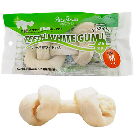 Petz Route Teeth White Gum ПЕТС РУТ КОСТЬ ДЛЯ ЧИСТКИ ЗУБОВ жевательное лакомство для собак, М