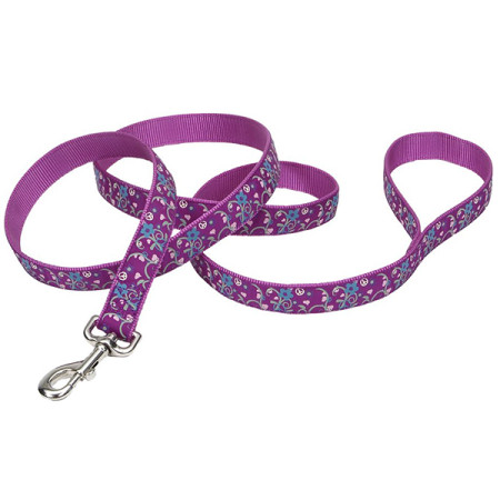 Coastal Pet Attire Ribbon КОСТАЛ РИББОН поводок для собак, 1.6смХ1.2м, цвет орхидея букет