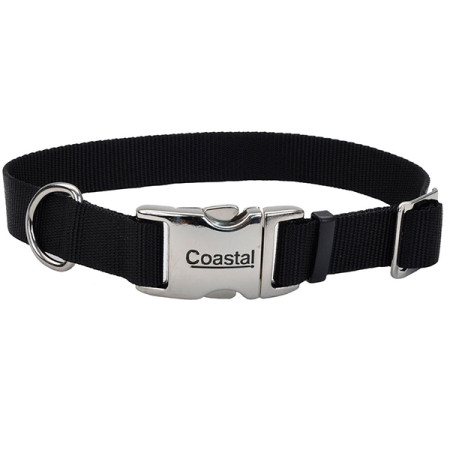 Coastal Metal Buckle КОСТАЛ ТИТАН БАКЛ ошейник для собак, 2.5х46-66см, цвет черный