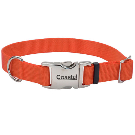 Coastal Metal Buckle КОСТАЛ МЕТАЛЛ ошейник для собак, 2.5х36-51cм, цвет апельсиновый