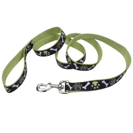 Coastal Pet Attire Ribbon КОСТАЛ РИББОН поводок для собак, 2.5смХ1.8м, цвет коричневые лапки
