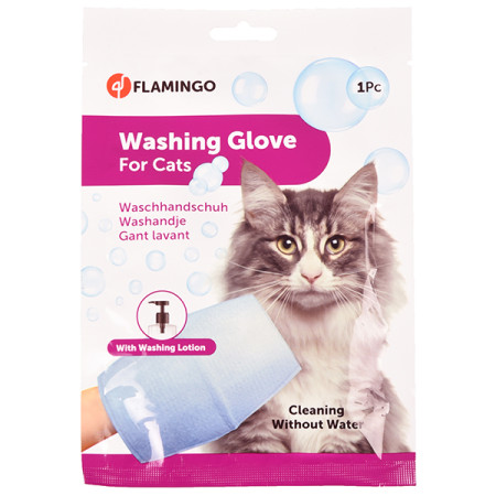 Flamingo Washing Glove Cat ФЛАМІНГО РУКАВИЦА-СЕРВЕТКА для миття без води котів Flamingo Washing Glove Cat ФЛАМІНГО РУКАВИЦА-СЕРВЕТКА для миття без води котів