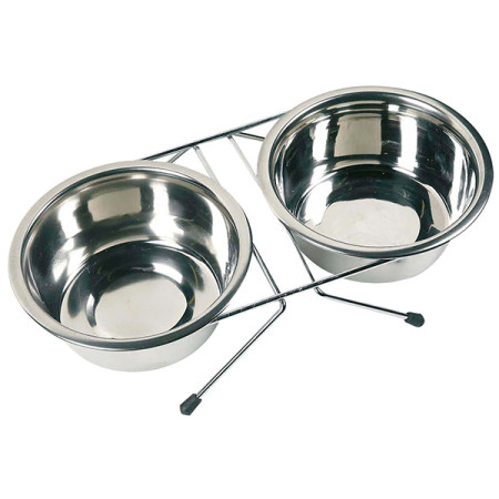 Flamingo Dinner Set ФЛАМІНГО ДІНЕР СЕТ 2 миски на підставці для собак, нержавіюча сталь Flamingo Dinner Set ФЛАМІНГО ДІНЕР СЕТ 2 миски на підставці для собак, нержавіюча сталь