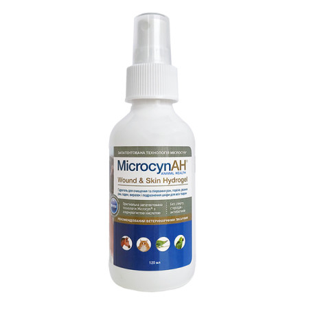 Microcyn Wound&Skin Care Hydrogel МИКРОЦИН гидрогель для обработки ран и ухода за кожей всех видов животных, 0.12 л