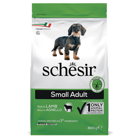 Schesir Dog Small Adult Lamb ШЕЗІР ДОРОСЛИЙ МАЛИХ ЯГНЯ сухий монопротеїновий корм для собак малих порід, 800 г