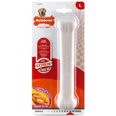 Nylabone Extreme Chew Bone НІЛАБОН БОУН жувальна іграшка кістка для собак, смак курки Nylabone Extreme Chew Bone НІЛАБОН БОУН жувальна іграшка кістка для собак, смак курки